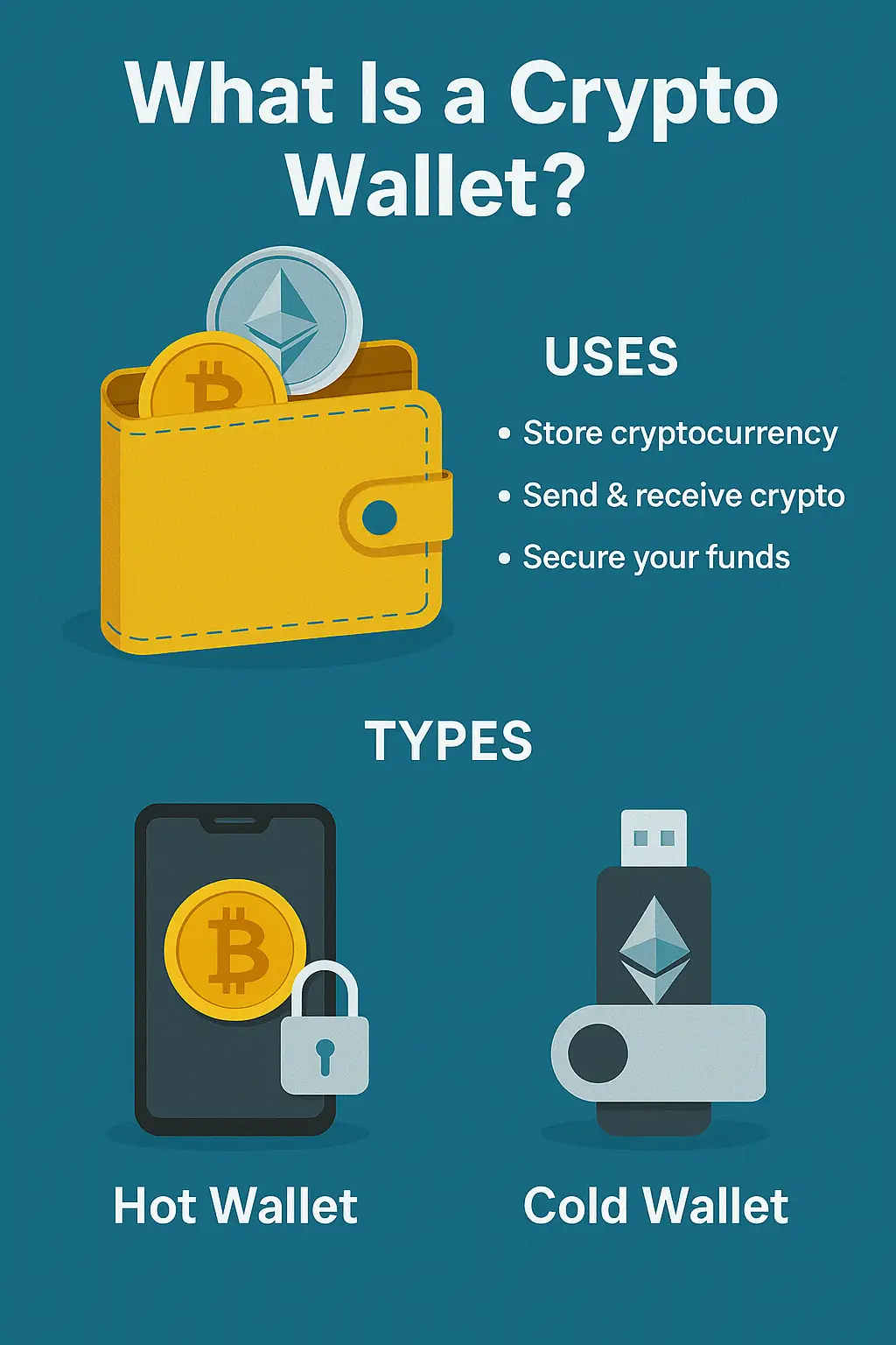 what is a crypto wallet infographic beginner guide